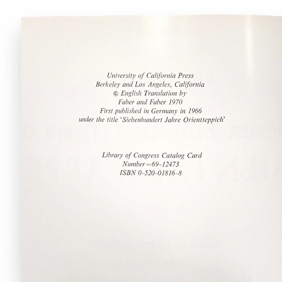 Seven Hundred Years of Oriental Carpets, Kurt Erdmann (1970, Hardcover) VG Good - Picture 10 of 10